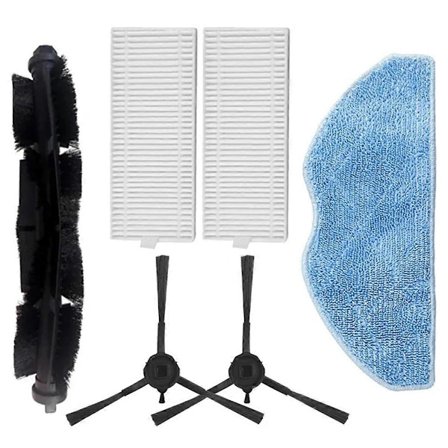 For Tefal Rowenta X-PLORER Serie 75S RR8577WH Robotstøvsuger Hovedbørste Sidebørste Hepa Filter Mopp C