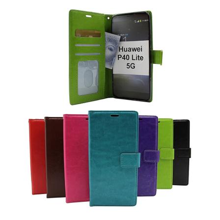 Crazy Horse Wallet Huawei P40 Lite 5g (svart) Hotpink