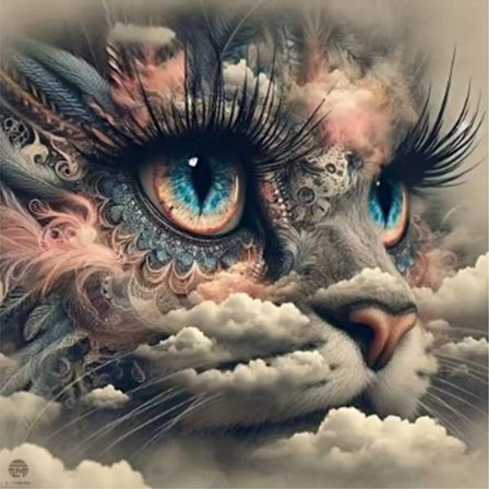 Kat Diamant Maleri Dyr 5d Diamant Mosaik Komplet Sæt Båd Sky Rhinestone Billeder