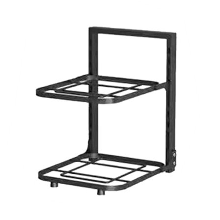 Flerlagers grytställ i metall med stark bärkraft och rundade hörn, förvaring av grytor i köket, två lager/33x27x23cm