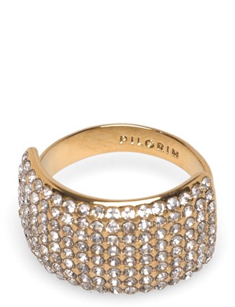 Aspen Crystal Ring Gold-Plated Gold Pilgrim