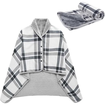 Pledd - 100x140cm - Vinterskjerf for kvinner - Skjerf - Sjal - Rutete omslag - Pledd