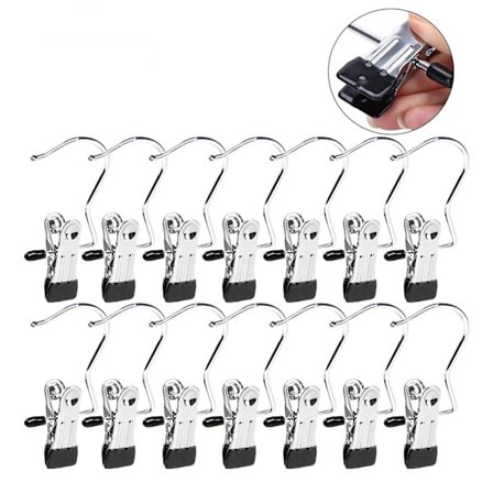 14 bærbare klesklyper, sklisikre metallklyper for støvler, enkeltheng