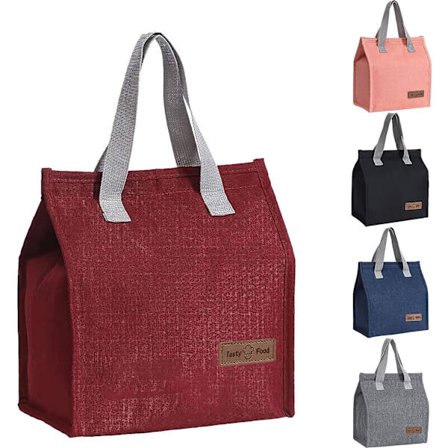 Lunchväskor för kvinnor och män, återanvändbar isolerad läckagesäker lunchlåda tote kylväska för barn vuxna, termisk kylväska för arbete skola 