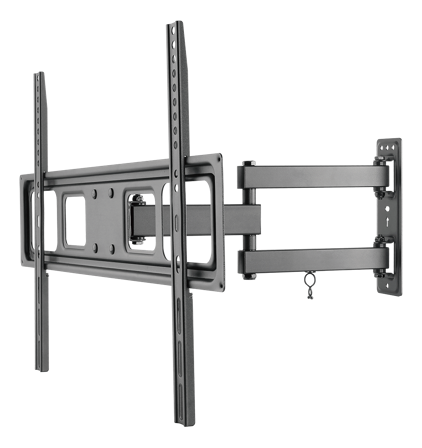 Deltaco ARM-1201 brakett - full bevegelse - for TV / monitor - finteksturert svart