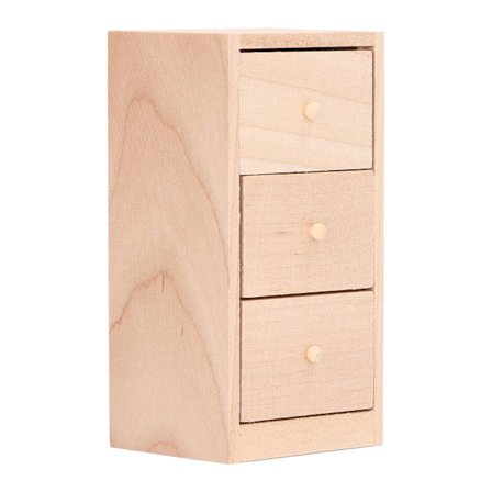 Pienoiskaappimalli 3 Laatikkoa Kerroksia Nukkekodin Säilytyskalusteet 1:12 Mittakaava