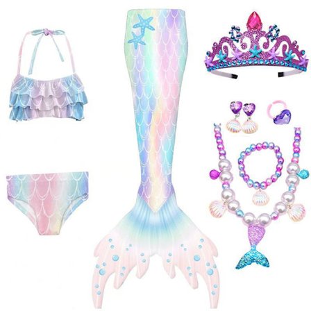 8 stk. Pige Badetøj Prinsesse Kostume Bikini Sæt