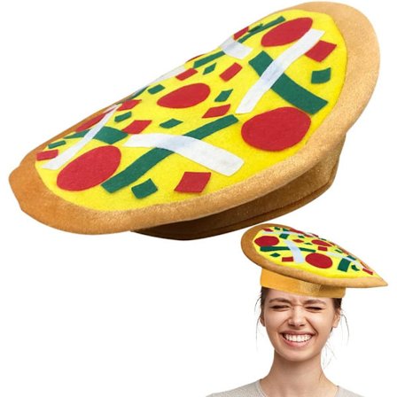 Sjov Pizza Hat, 1 stk., Sjovt Halloween Kostume Tilbehør