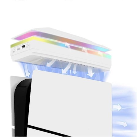 Ps5 Slim Køleventilator Med Rgb Led-lys, Stille Ventilatorkøler Til Ps5 Slim Disc/digital Edition, 3 Gear Justerbar Ventilatorhastighed, Ps5 Slim 