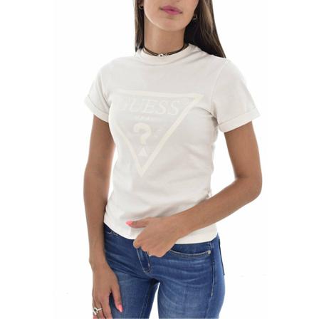 Guess T-Shirts , Beige , Dames , Maat: M