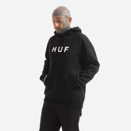 Huf, Hoodies Zwart, Heren, Maat:M