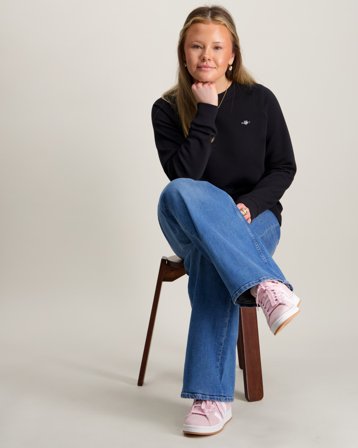 GANT SHIELD C-NECK Sort Trøjer Pige - Kids Brand Store