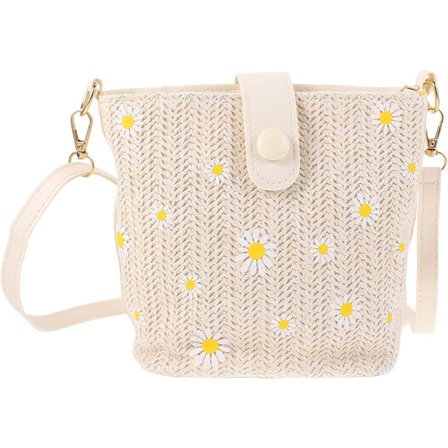 Daisy Rattan-Olkahihna-Kassi, Olkahihna-Kassi, Kudottu Lähettilaukku, Meikkilaukku, Kaikkiin Asusteisiin Sopiva Käsilaukku Naisille