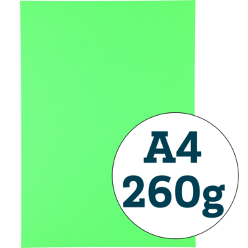 TEKSTKARTONG A4 FLUOR GRØNN