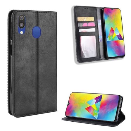 Bofink Vintage Samsung Galaxy M20 etui - Sort