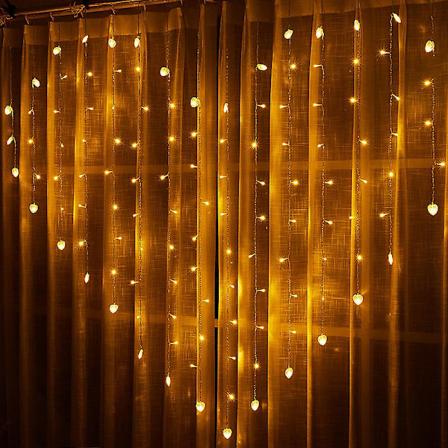 Mantianxing Syntymäpäivä String LED Rakkaus Verho Lamppu Romanttinen Kosinta Seinä Makuuhuoneen Valo Huoneen Sisustus - Lämmin Valkoinen Rakkaus 