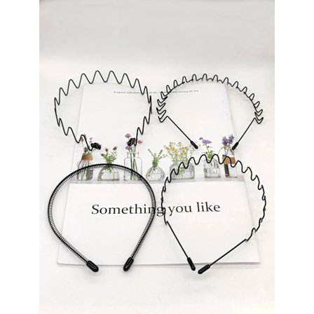 Pack 4 Svarta diadem i metall