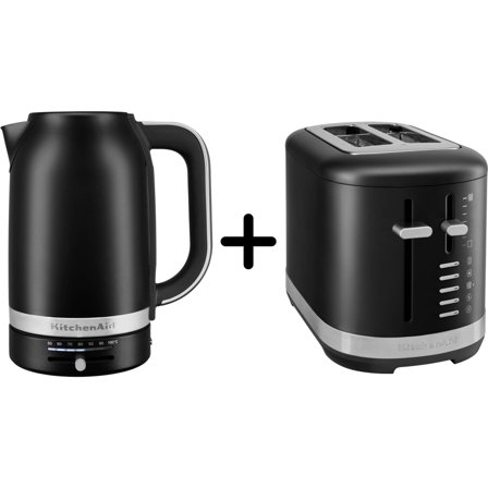 Kitchenaid 5KMT2109 Leivänpaahdin + 5KEK1701 Vedenkeitin, mattamusta