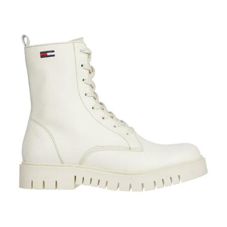 Tommy Jeans, Lace-up Boots Biały, Kobieta, Rozmiar: 36 EU