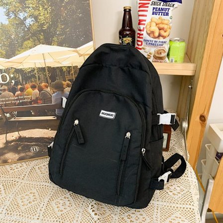 Student rygsæk lille frisk og let rygsæk til piger gymnasieelever sød sød pige rygsæk til gymnasieelever - sort