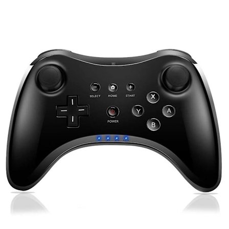 Pro Controller til Wii U, Trådløs Controller til Nintendo Wii U Controller Gamepad Joystick Dobbelt Analog Spil Controller (Sort) [kk]