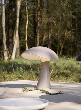 Rumee 220 oppladbar bordlampe H24 - earth grey