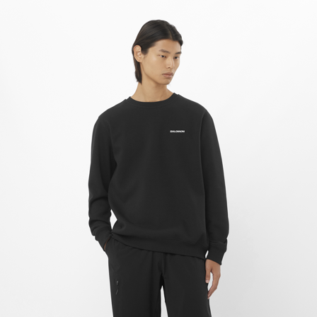 Salomon - Midlayers Salomon Logo Crewneck M - Deep Black