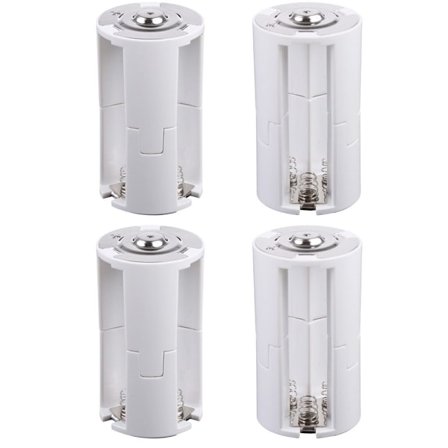 4kpl 3x AA D-kokoiseen paristomuunninsovitin