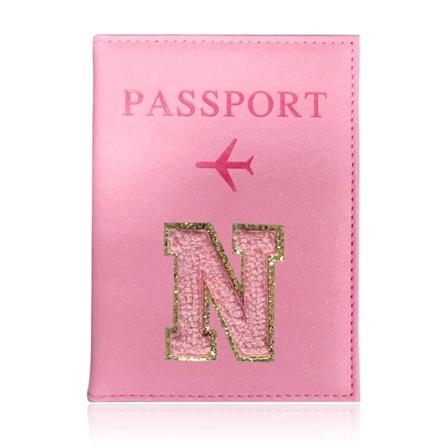 Pascover til Rejsepas - Pink Bogstavserie Pascover - Pink Farve - Pasbeskyttende Cover A 1477 (N)