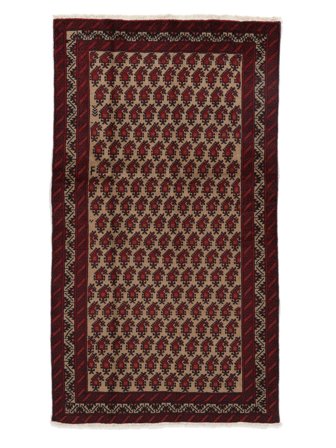 Hand Knotted Baluch Rug 100X177 Wool Black/Brown Small
