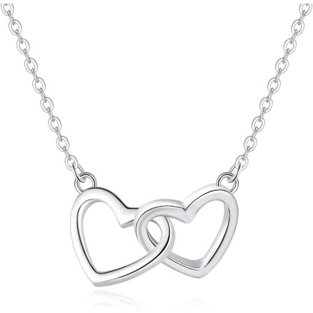 Personligt damhalsband, hjärtformat hänge, ingår till din dotter och din mamma. Bir