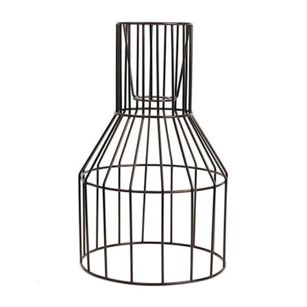 Svart industriell lampskärm 32 x 20 cm