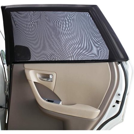 Bilsolskærme til børn til bagruden (2-pak) - Strækbare og åndbare vinduesbeskyttere til solbeskyttelse