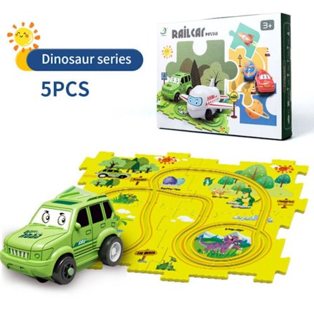 Gör-det-själv järnvägsbilsbyggande leksaker Spårpussel för barn Leksak 1 1