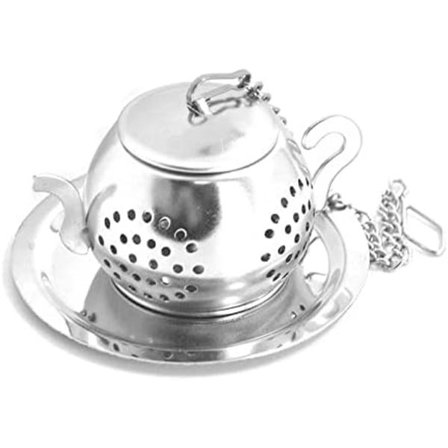 Tea Infuser Tekanna - Rostfritt stål Infuser (silver)