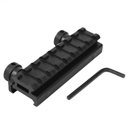 20 mm Picatinny Riser Mount, 85 mm Lang Skinne, Cantilever Mount, 0,5 Tommer Riser med 8 Slots til Optiske Sigtekorn og Riflesigter
