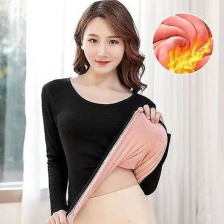 Plush Thick Thermal Underwear Bottoming Shirt For Women Winter Thermal Underwear Women