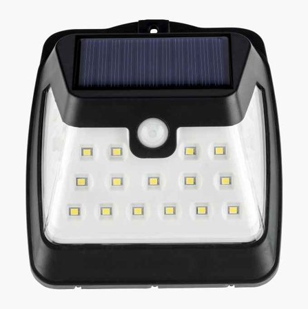 Solcellslampa med rörelsesensor svart - Biltema