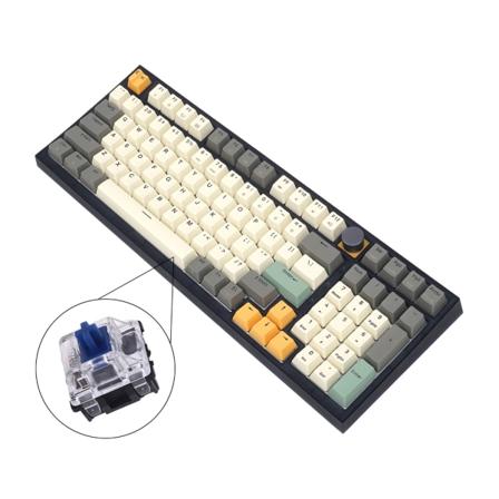 GK980 98 Näppäimet RGB Nuppi Ohjaus Gaming Hot Swap Mekaaninen Switch Gamer Näppäimistöt Gateron Glacier Switch