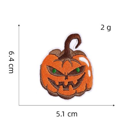 12 Stykker Halloween Broderi Stryke-på-lapp, Selvklebende Broderi