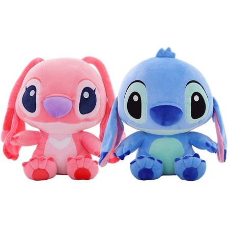 Lilo & Stitch plysjleker 13,7 tommer - kawaii Stitch & Angel overraskelser Ferie Bursdagsgave til jenter og barn (FMY)
