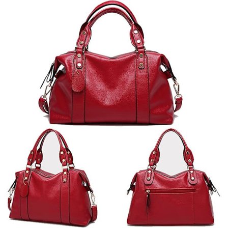 PU-nahkaiset käsilaukut ja olkalaukut naisille, muodikas Boston-olkalaukku, yläkahvallinen satchel-laukku, naisten crossbody-laukut