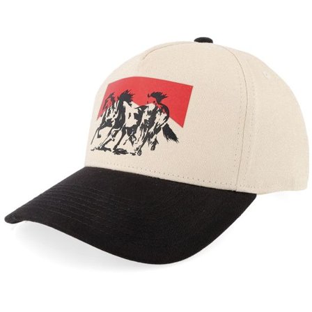 Wild Spirit - Beige adjustable Keps - Wild Horses Blank Stone/Black A-frame Adjustable @ Hatstore
