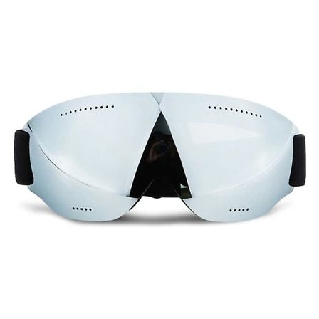 Silver Mirror Glass Mirro Goggles Mc Mx Uv-skydd Silver