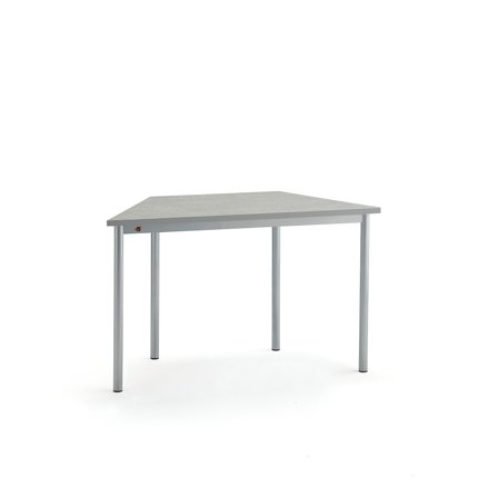 Tisch SONITUS TRAPETS, 1200x600x720 mm, Linoleum grau, alugrau