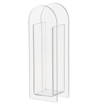 Moderne akryl klar vase fargerik akryl blomster vase for bryllup fest hjem borddekor gjennomsiktig hvit