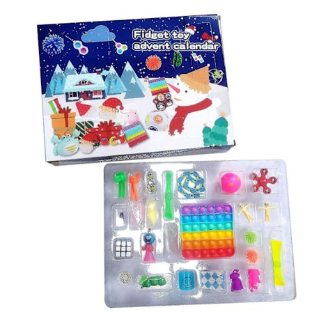 Nytt Fidget Leker 24 Dagers Julekalender Pakke Anti Stress Leker Kit Stress Relief Figet Leke Blindboks Barn Julegave