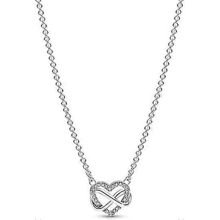 Evighetshjärta halsband med klara kubiska zirkoner