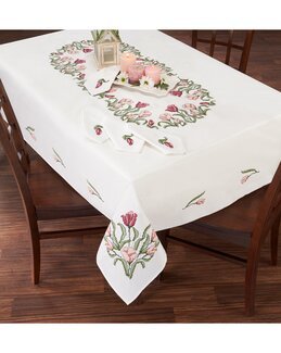 Stickpackung Servietten Tulpen 4-er Pack