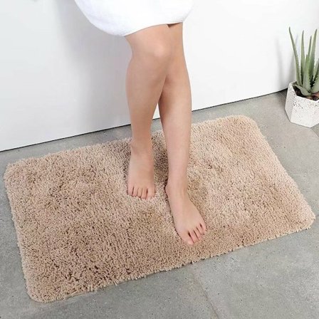Badrum, sovrum, toalett, toalett, matta, halkfri skrapa matta, beige 50x80cm